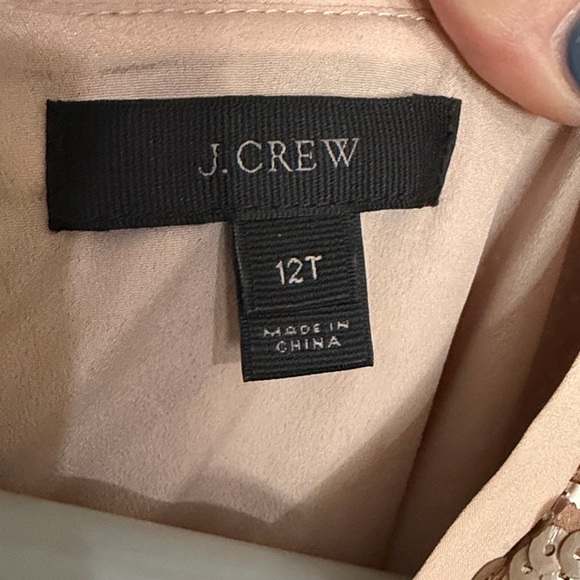 JCREW SEQUIN TOP w/ RIBBON BACK SZ 12T NWOT - Picture 4 of 12